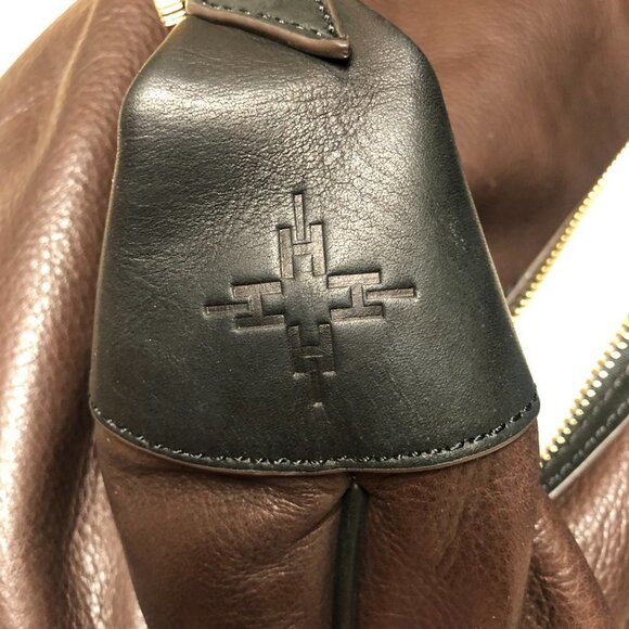 India Hicks Isabella Brown Leather Hobo Shoulder Bag Purse - Picture 5 of 16